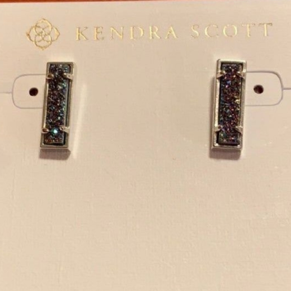 Kendra Scott Multi Drusy Bar Earrings - Picture 2 of 4